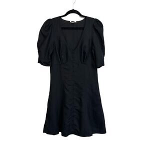 Parker Linen Mini Dress Black M/L NWOT